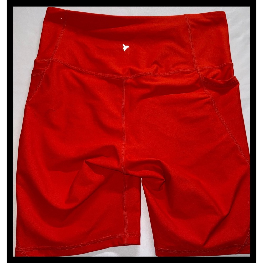 Old Navy Bike Shorts Bundle Womens L Red Burgundy Powersoft High Rise Activewear - Picture 6 of 10